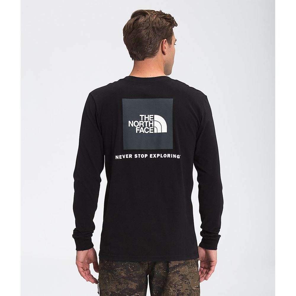 The North Face Long Sleeve Mens Australia - The North Face Long Sleeve Box Nse Black Never Stop Expl